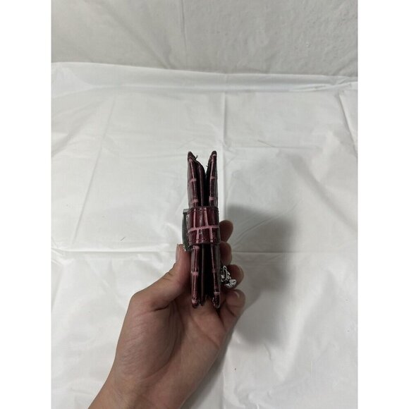 Identity Stronghold Womens Wallet Croc Print Leather Bifold Organizer - Picture 15 of 16